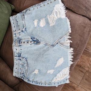 Zara Trafaluc denimwear skirt